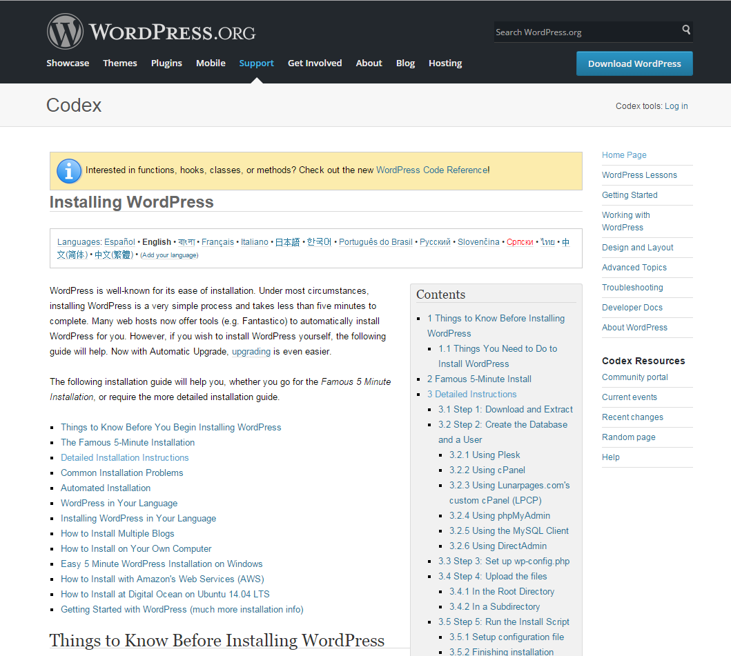 install wordpress org