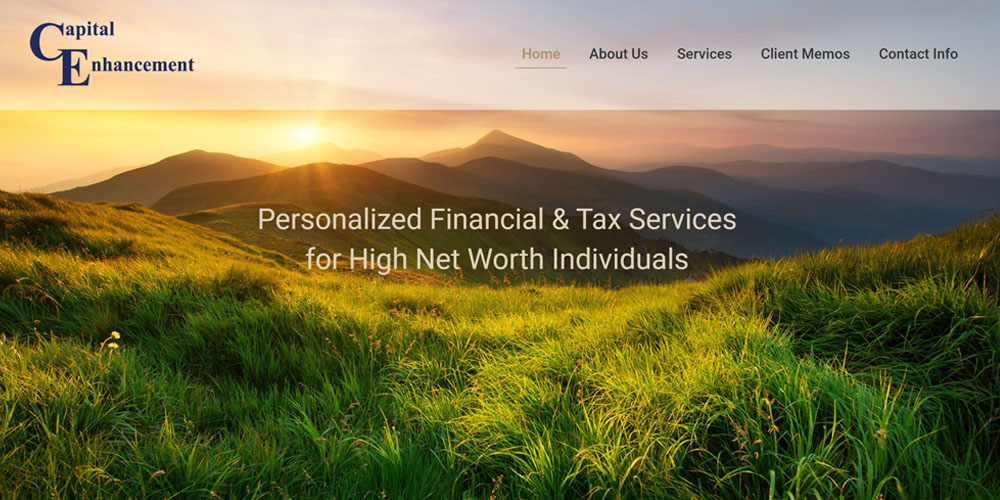 Financial Services website design